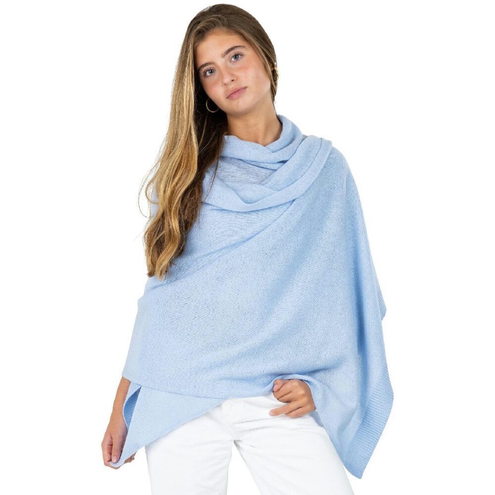Luxury Cashmere Wool Blend Knitted Wrap Shawl 27x78 All-Season Travel